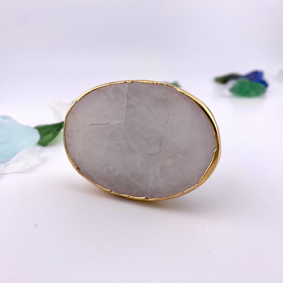 Genuine White Quartz Popsocket for Cell Phone - Picture 6 of 10